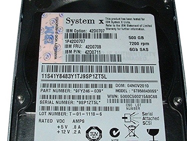 IBM 42D0707 500GB Internal 7200RPM 2.5 (42D0708) HDD